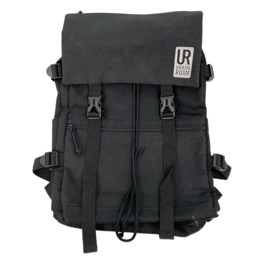 Urban Roam Black Polyester Drawstring Backpack | Medium Size